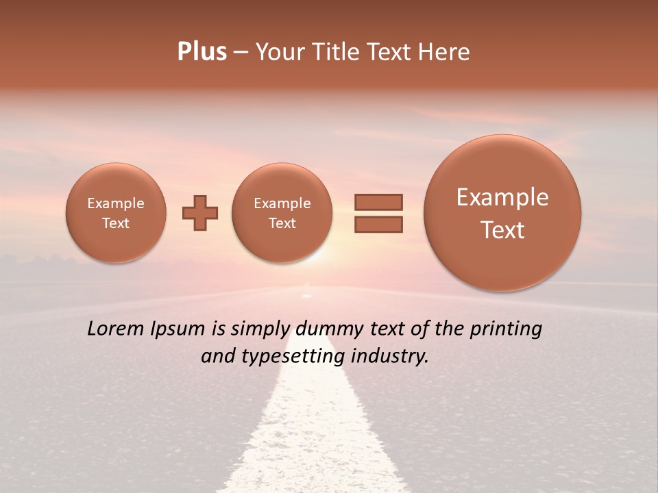 Blue Highway Field PowerPoint Template