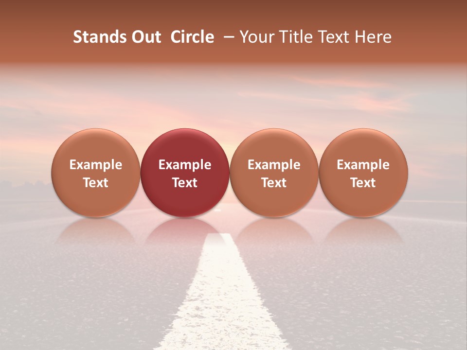 Blue Highway Field PowerPoint Template