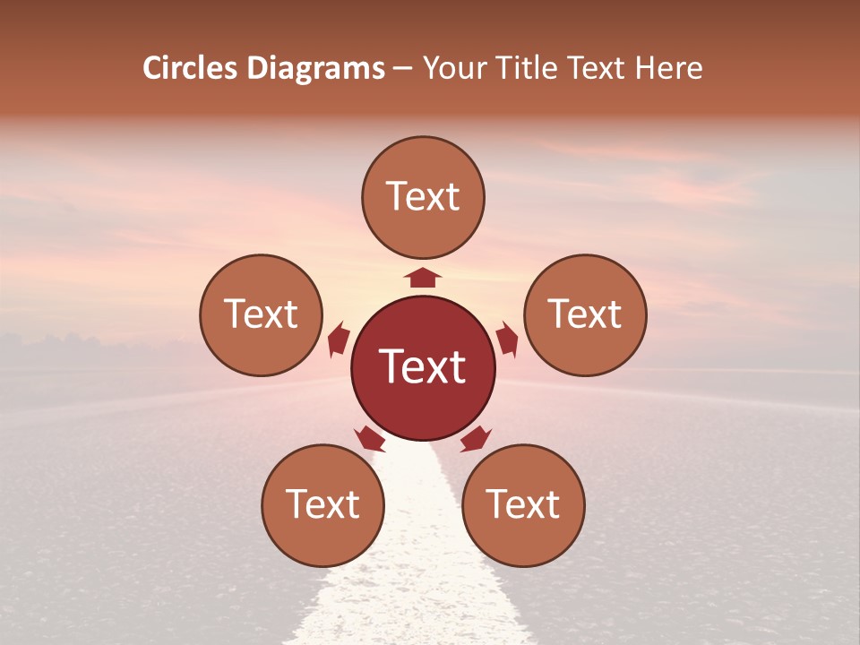 Blue Highway Field PowerPoint Template