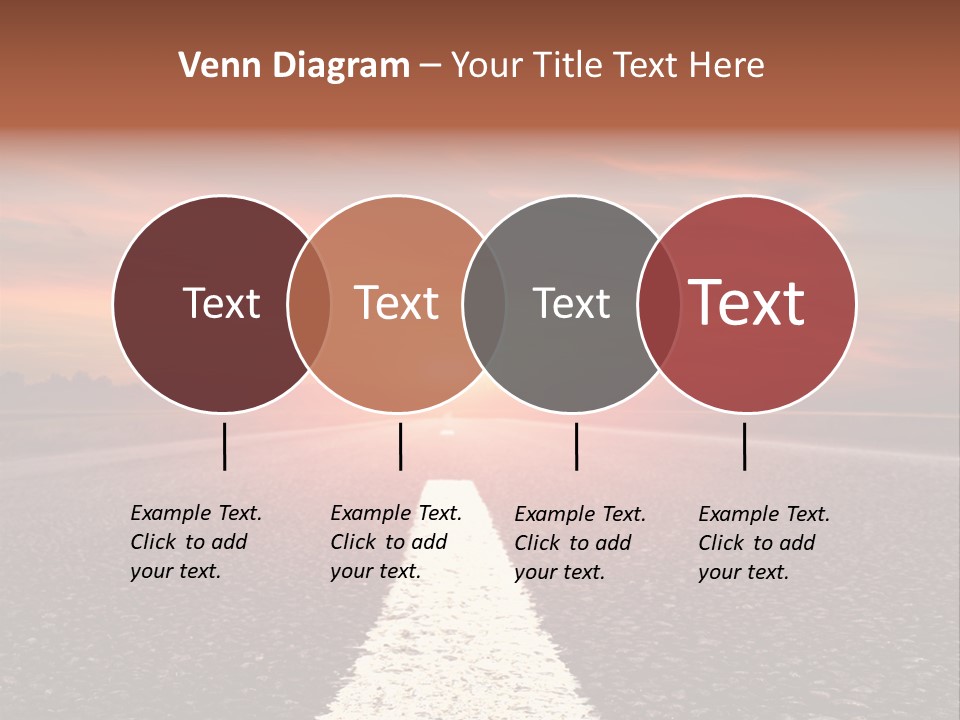 Blue Highway Field PowerPoint Template