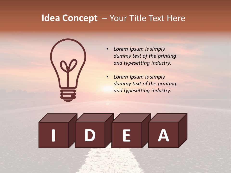 Blue Highway Field PowerPoint Template