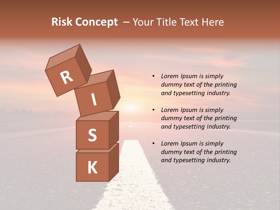 Blue Highway Field PowerPoint Template