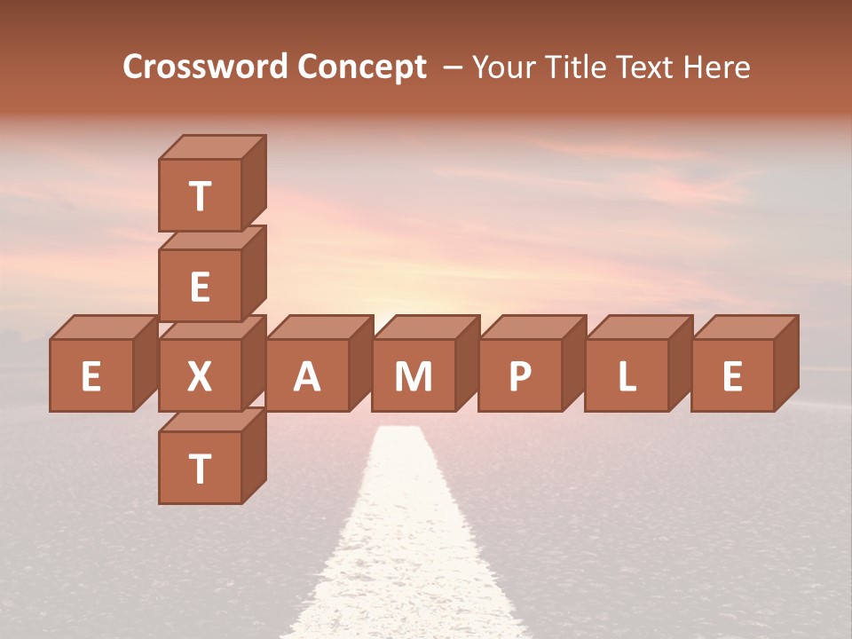 Blue Highway Field PowerPoint Template