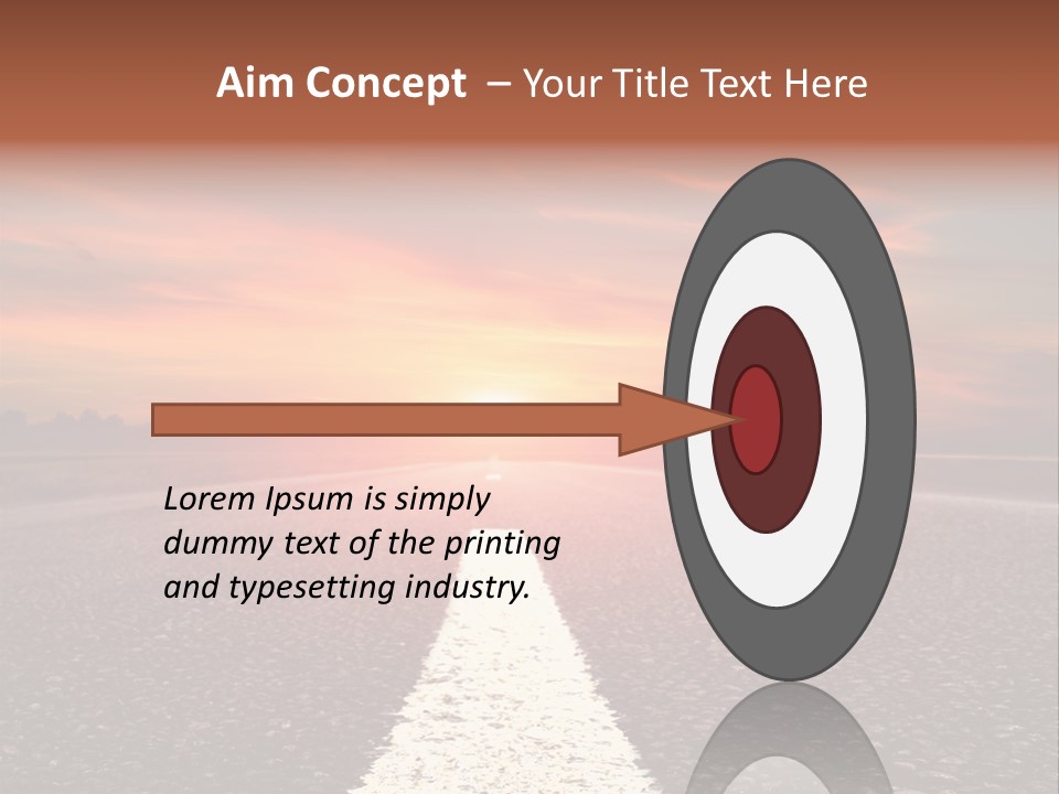 Blue Highway Field PowerPoint Template