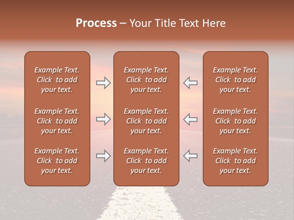 Blue Highway Field PowerPoint Template