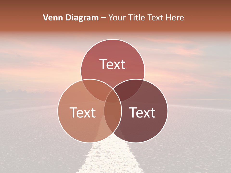 Blue Highway Field PowerPoint Template