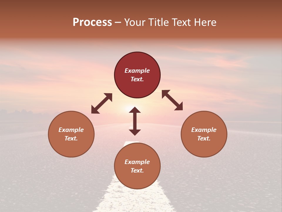 Blue Highway Field PowerPoint Template