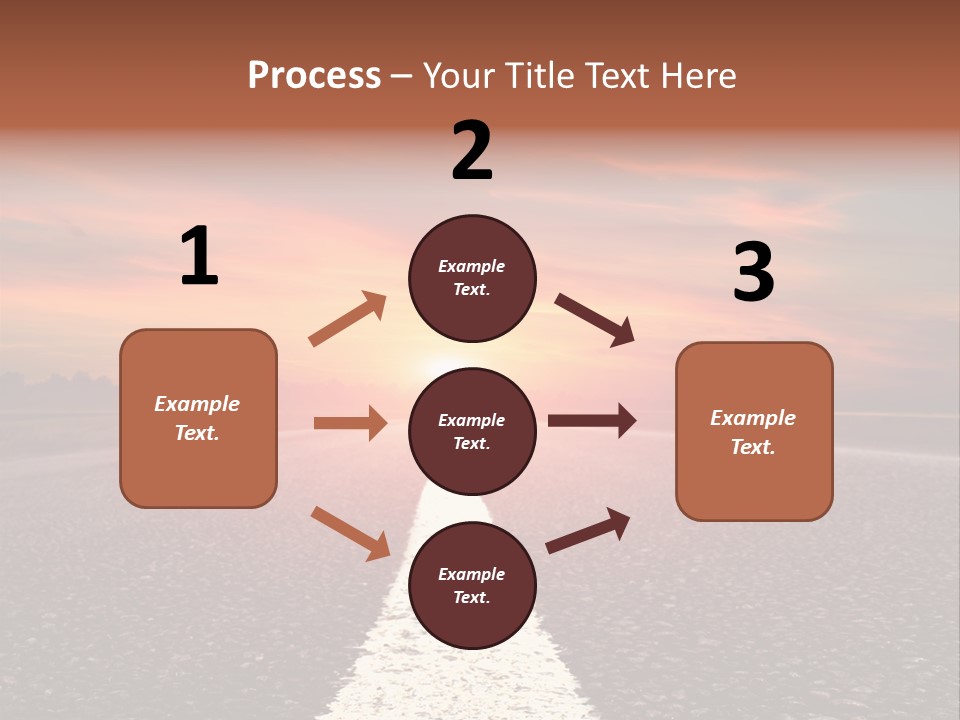 Blue Highway Field PowerPoint Template