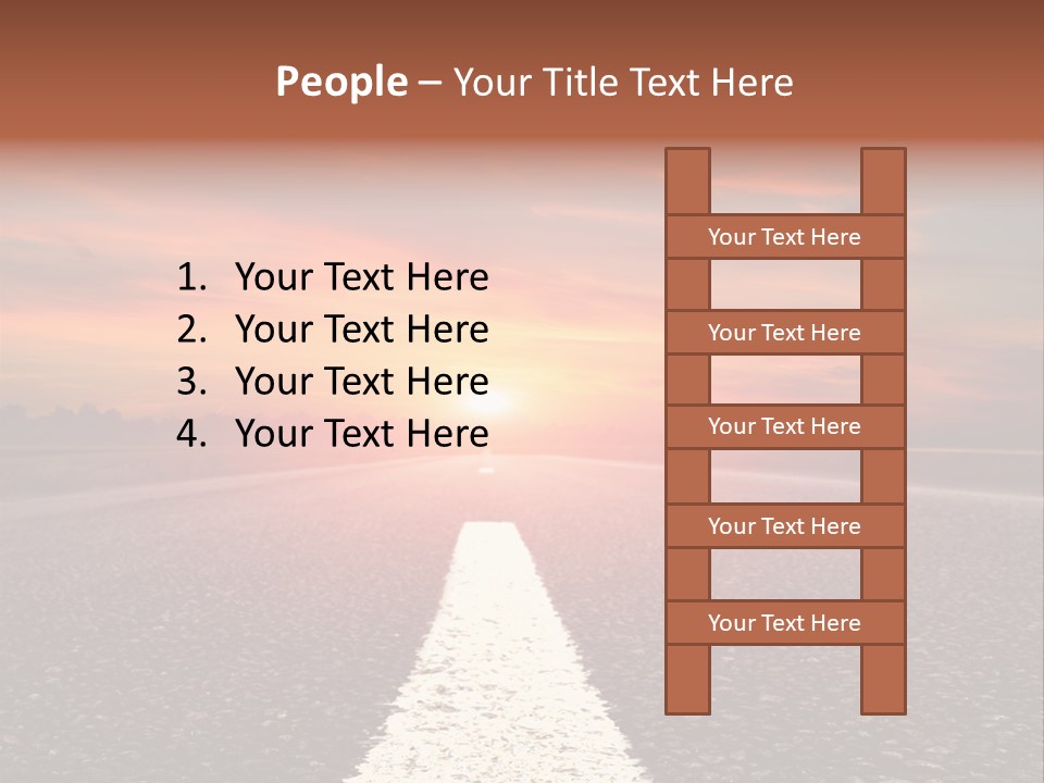 Blue Highway Field PowerPoint Template