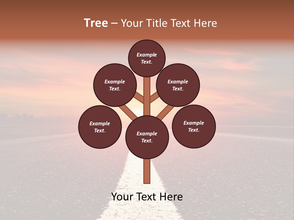 Blue Highway Field PowerPoint Template