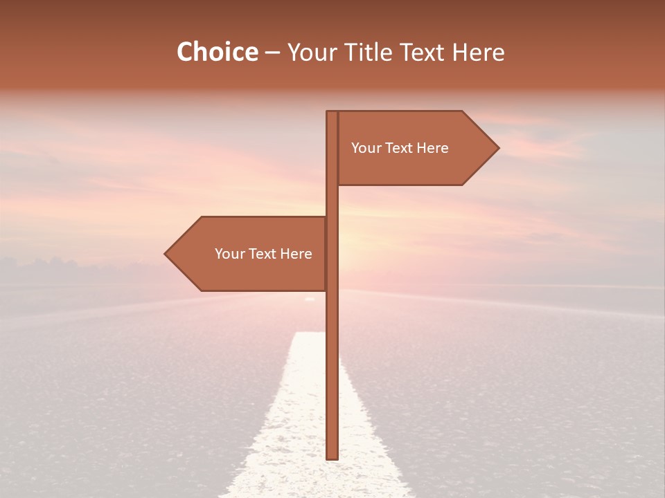 Blue Highway Field PowerPoint Template