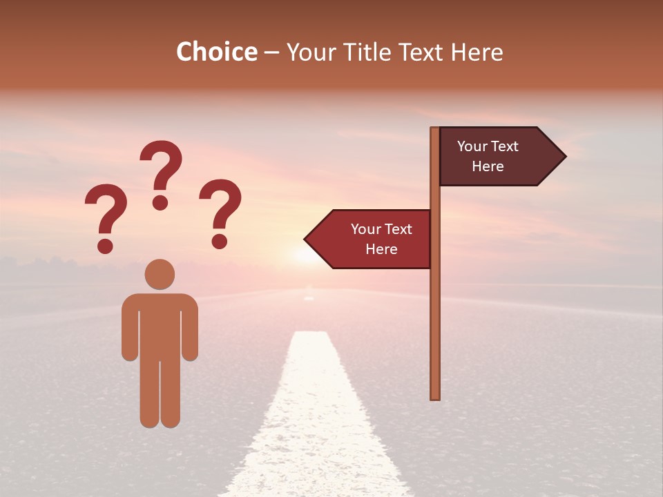 Blue Highway Field PowerPoint Template