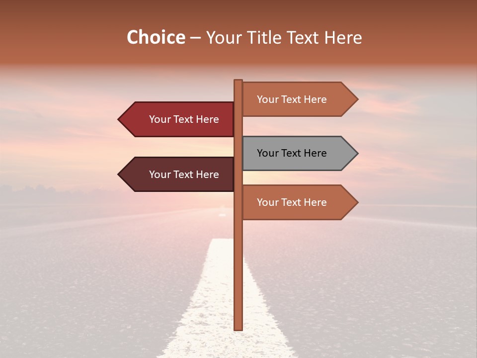 Blue Highway Field PowerPoint Template