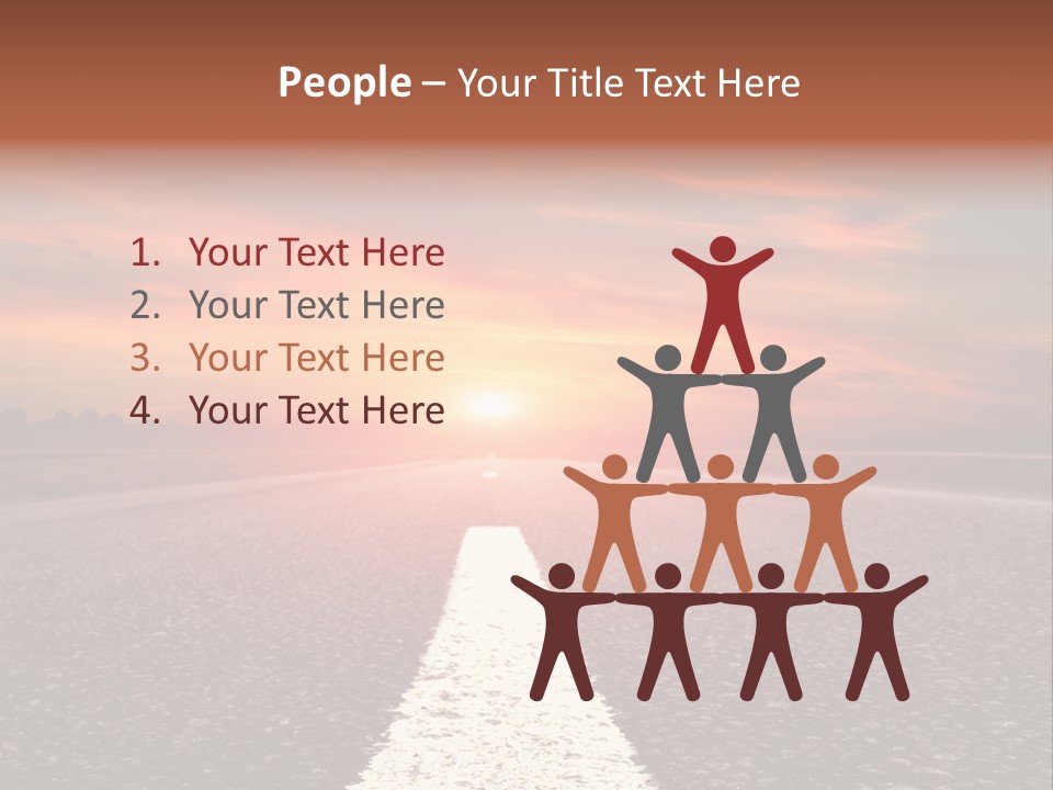 Blue Highway Field PowerPoint Template