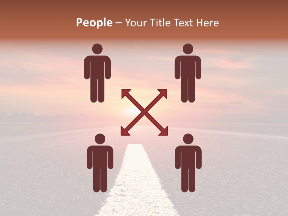 Blue Highway Field PowerPoint Template