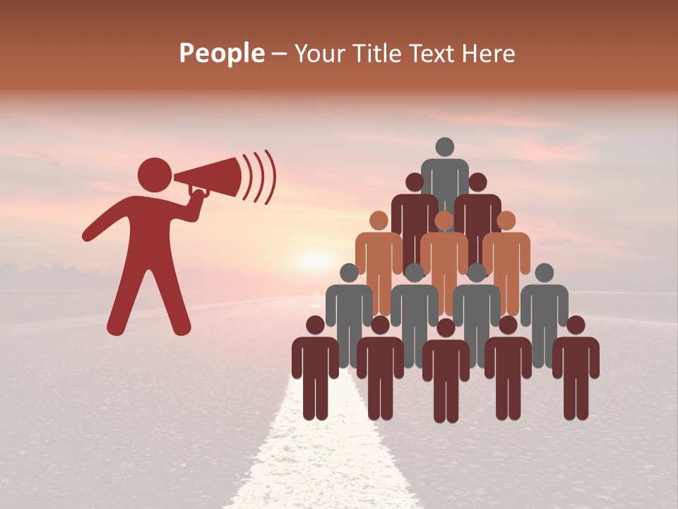 Blue Highway Field PowerPoint Template