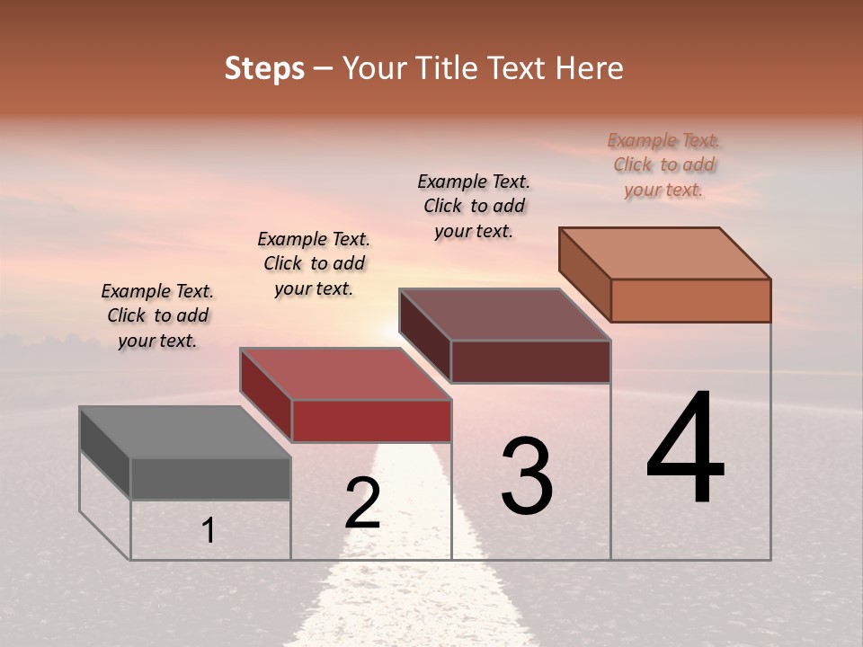 Blue Highway Field PowerPoint Template