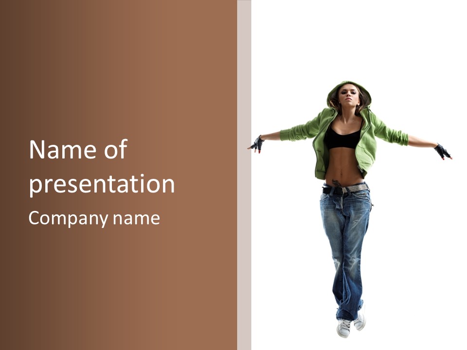 Girl Performance Gymnastic PowerPoint Template