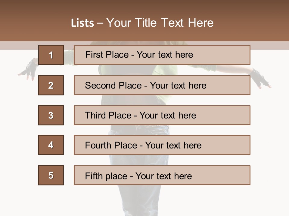 Girl Performance Gymnastic PowerPoint Template