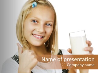 Blond Eyes Fresh PowerPoint Template