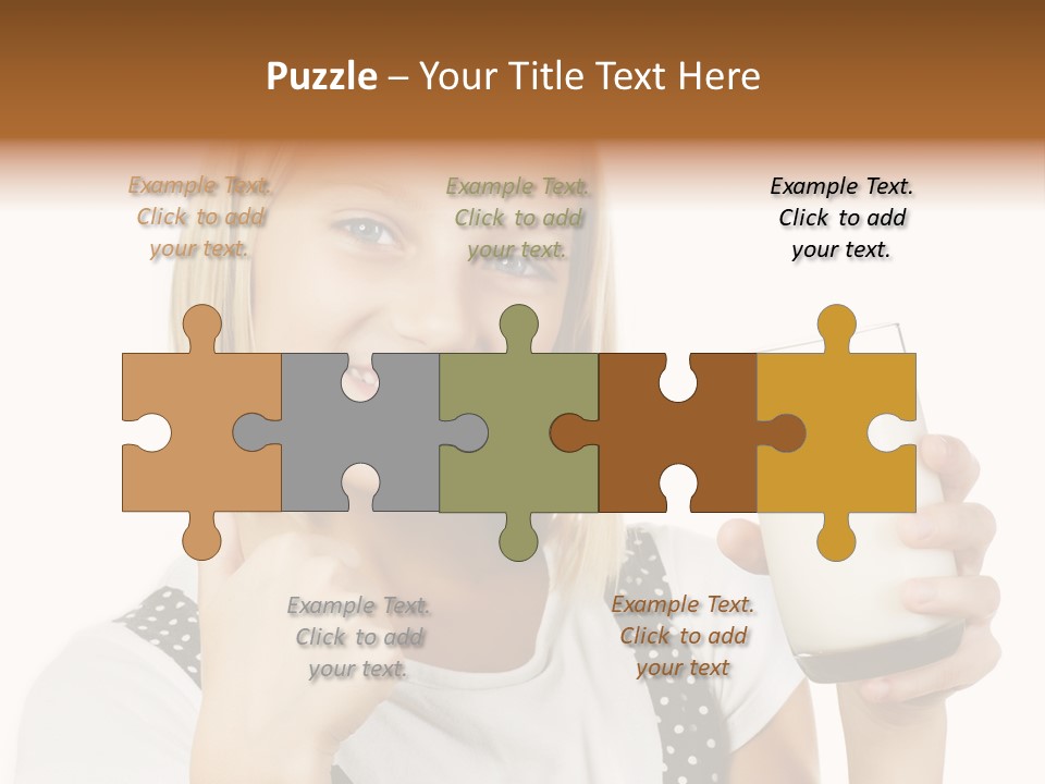 Blond Eyes Fresh PowerPoint Template