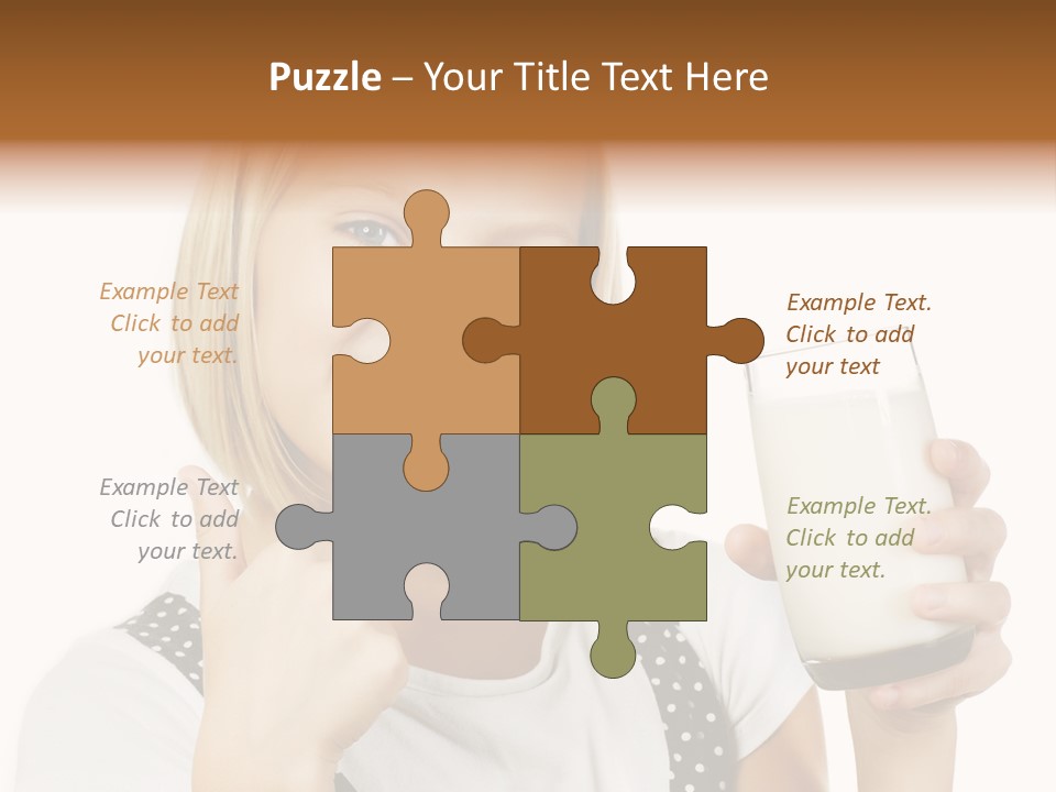 Blond Eyes Fresh PowerPoint Template