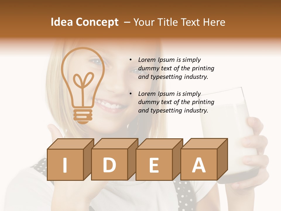 Blond Eyes Fresh PowerPoint Template