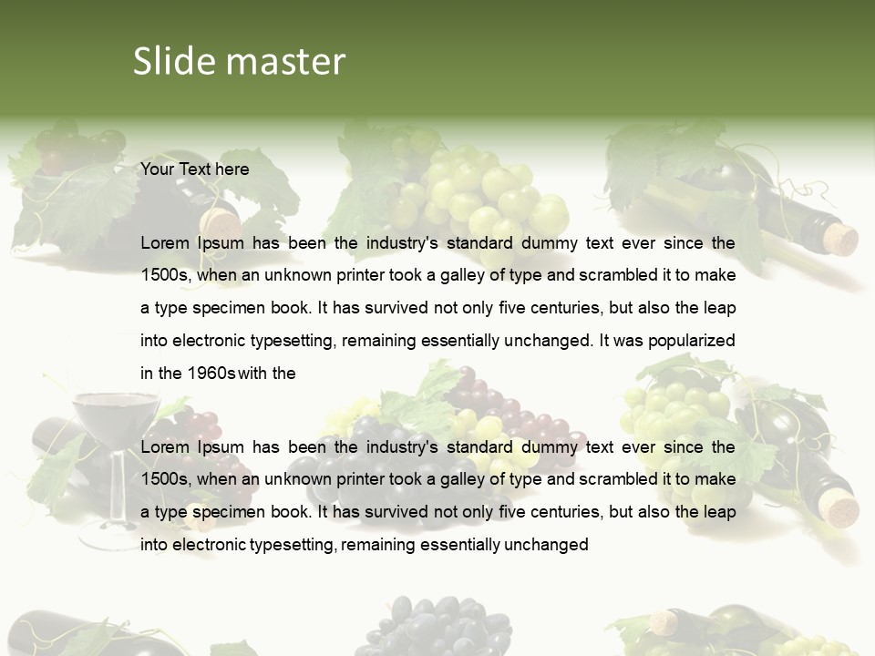 Beverage Bottle Restaurant PowerPoint Template