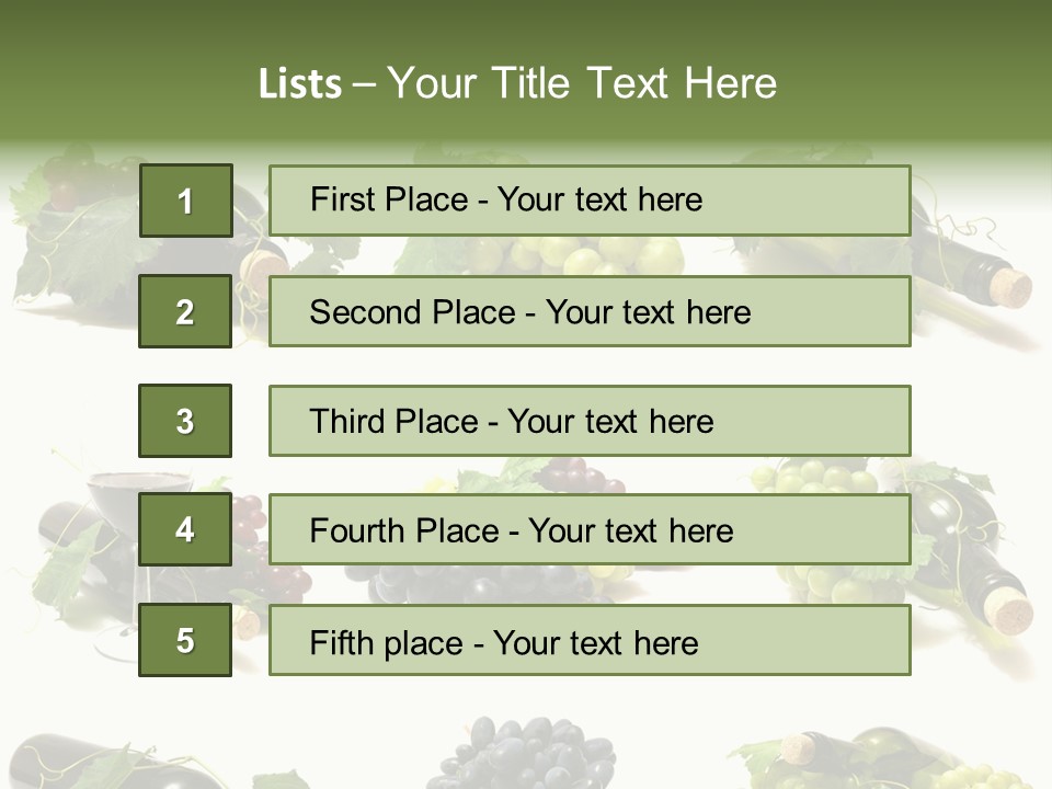Beverage Bottle Restaurant PowerPoint Template