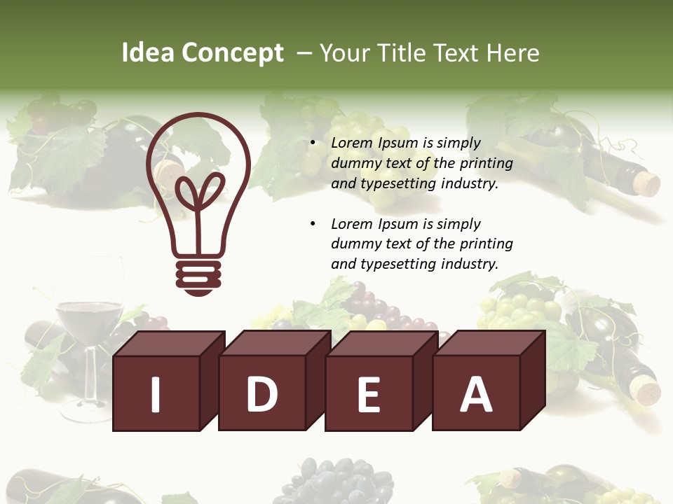 Beverage Bottle Restaurant PowerPoint Template