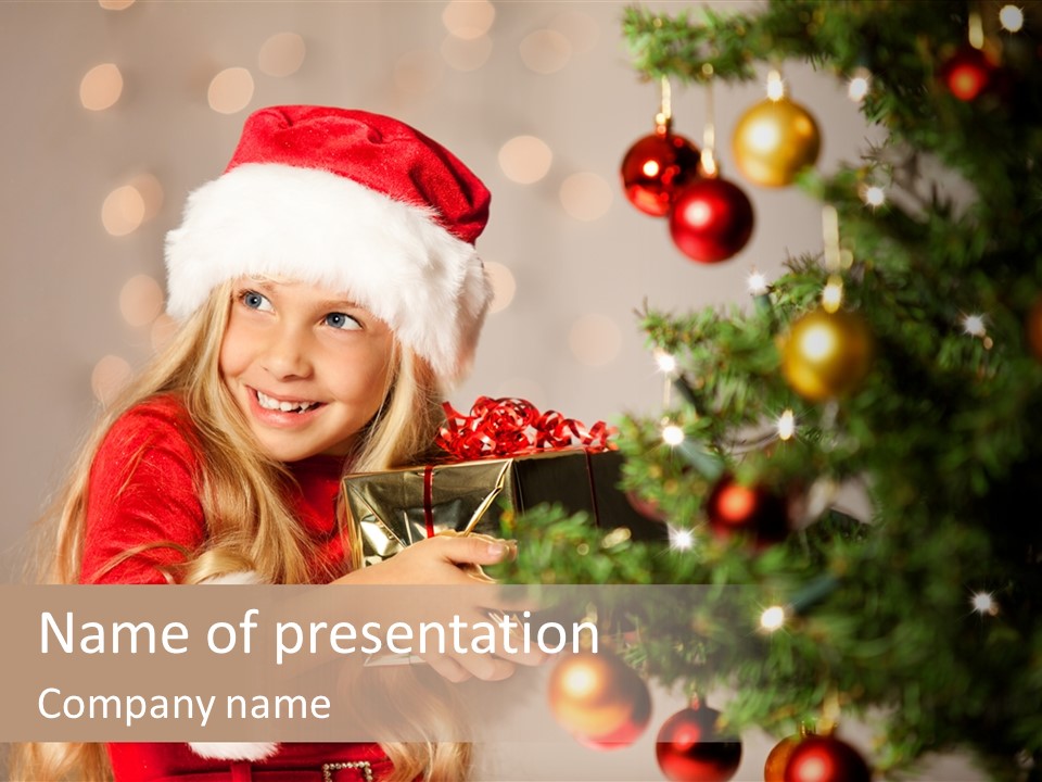 Caucasian Contemplative Merry PowerPoint Template