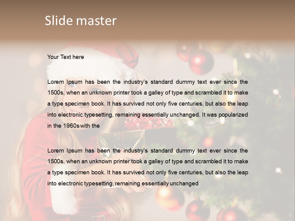 Caucasian Contemplative Merry PowerPoint Template