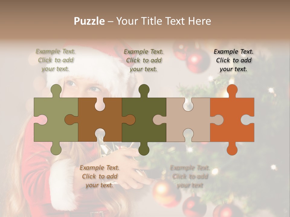 Caucasian Contemplative Merry PowerPoint Template