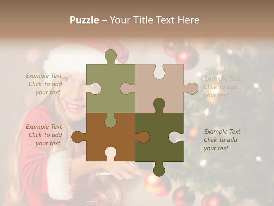 Caucasian Contemplative Merry PowerPoint Template