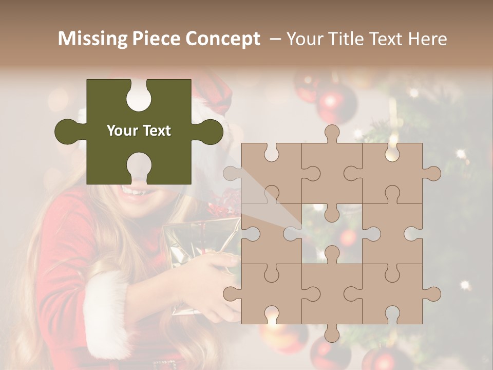 Caucasian Contemplative Merry PowerPoint Template