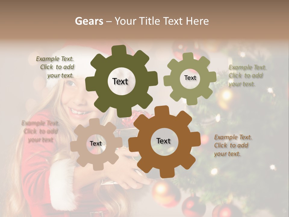 Caucasian Contemplative Merry PowerPoint Template