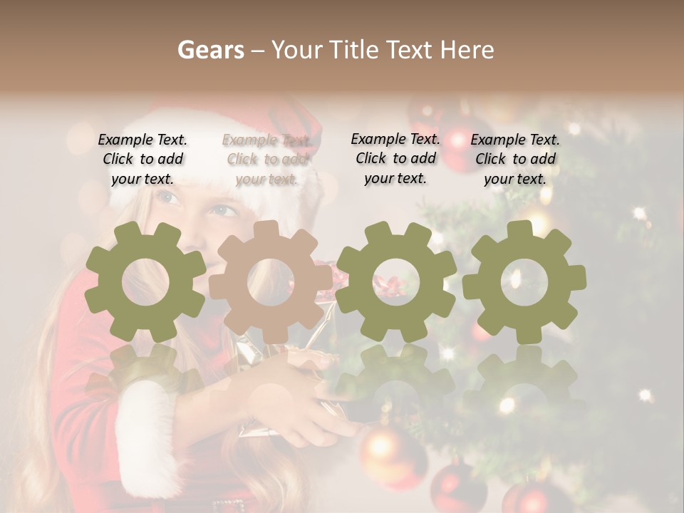 Caucasian Contemplative Merry PowerPoint Template