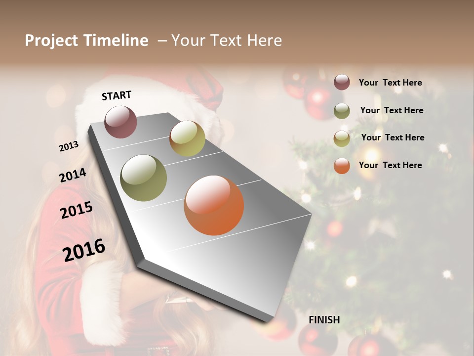 Caucasian Contemplative Merry PowerPoint Template