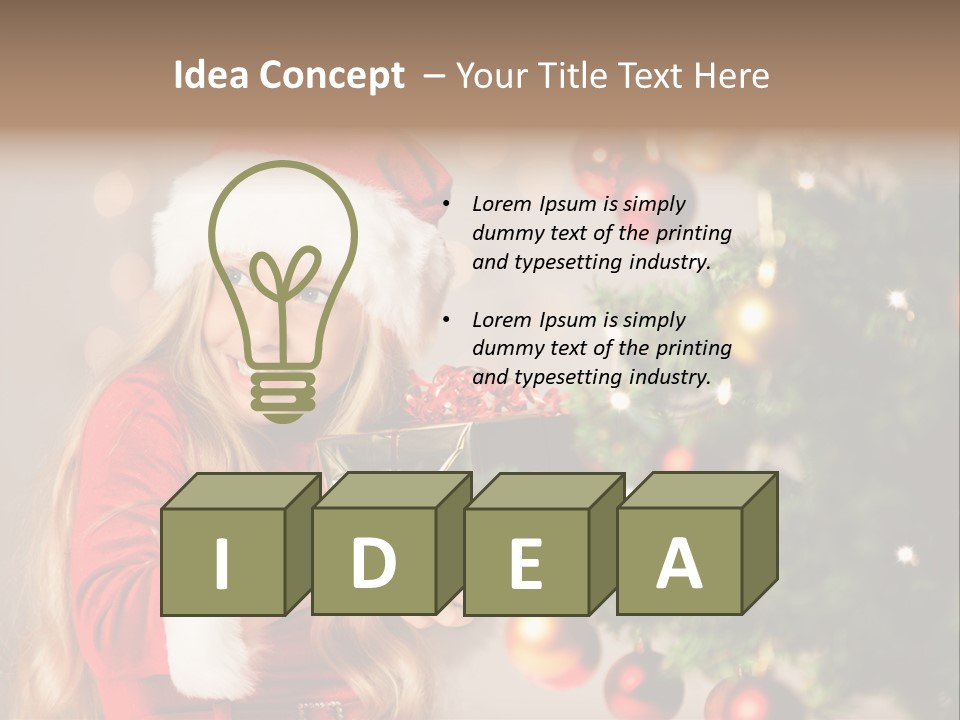 Caucasian Contemplative Merry PowerPoint Template