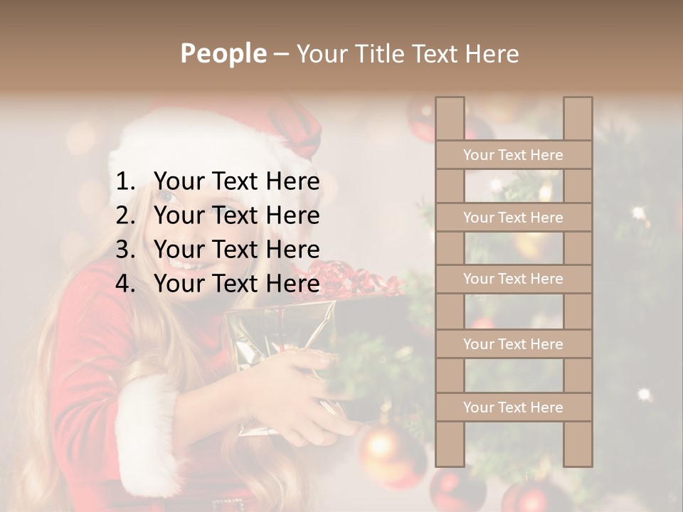 Caucasian Contemplative Merry PowerPoint Template