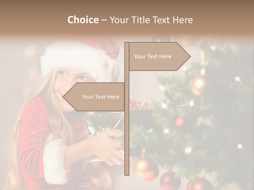 Caucasian Contemplative Merry PowerPoint Template
