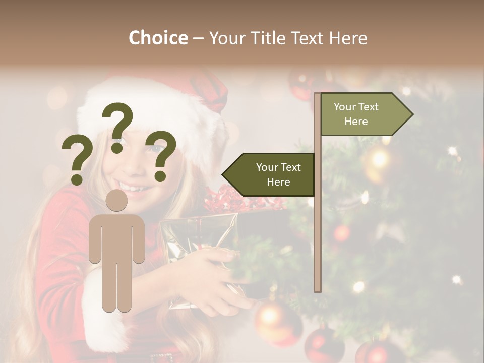 Caucasian Contemplative Merry PowerPoint Template