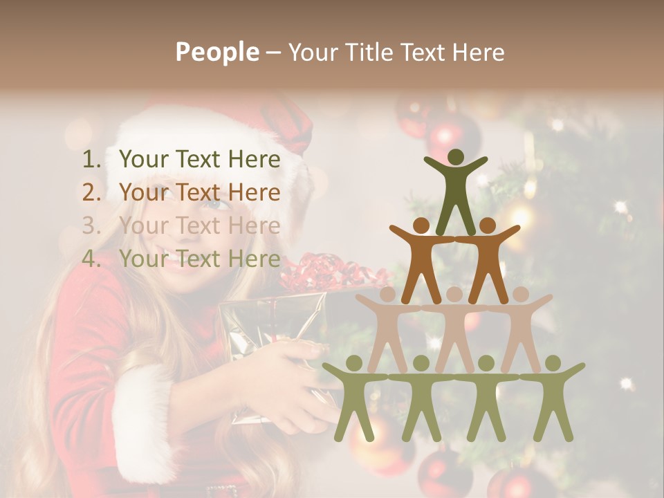 Caucasian Contemplative Merry PowerPoint Template