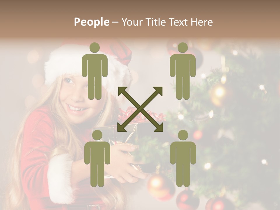 Caucasian Contemplative Merry PowerPoint Template