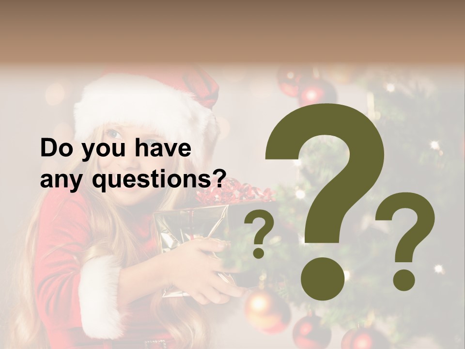 Caucasian Contemplative Merry PowerPoint Template