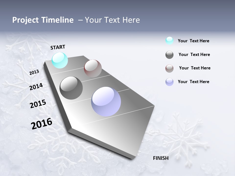 Post Card Crystal Year PowerPoint Template