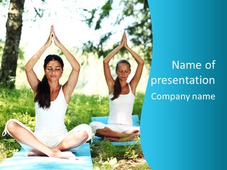 Woman Relaxation Balance PowerPoint Template