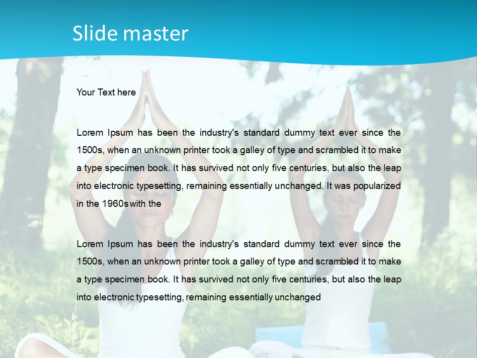 Woman Relaxation Balance PowerPoint Template