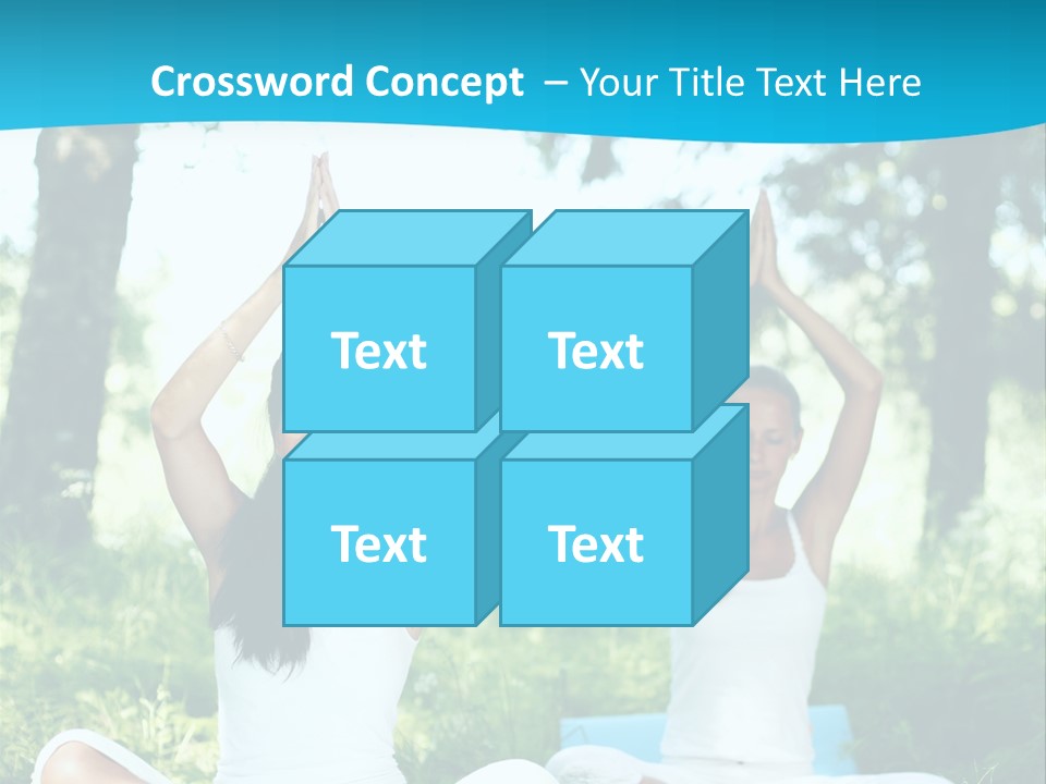Woman Relaxation Balance PowerPoint Template