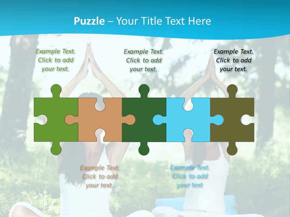 Woman Relaxation Balance PowerPoint Template